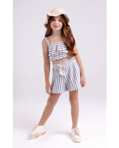 Conjunto Malha Cobalto Bug bee Moda infantil