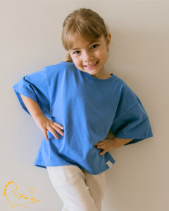 Blusa Meio Malha Cobalto