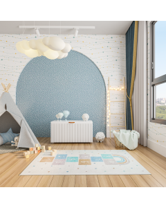 Tapete Amarelinha Arco-iris Anti-derrapante e Anti-Alérgico