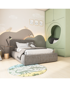 Tapete para quarto infantil Safari Dino antiderrapante, anti-ácaro e antialérgico.