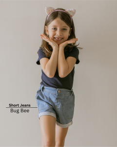 Short Moletom Infantil Jeans Azul Médio - uma peça essencial
