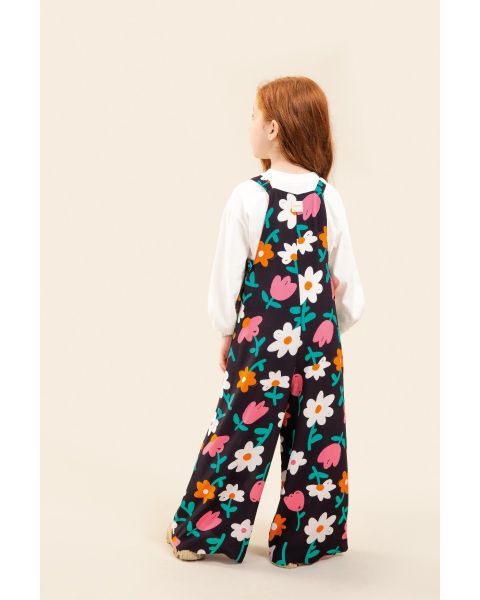 Jardineira Flat Foral infantil Bug Bee