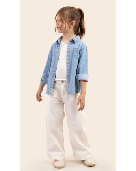 Camisa Jeans moda infantil bug bee