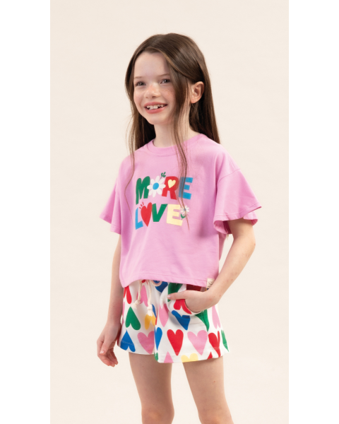 CONJUNTO MEIA MALHA E MOLECOTTON MORE LOVE